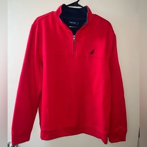 Nautica red quarter zip large